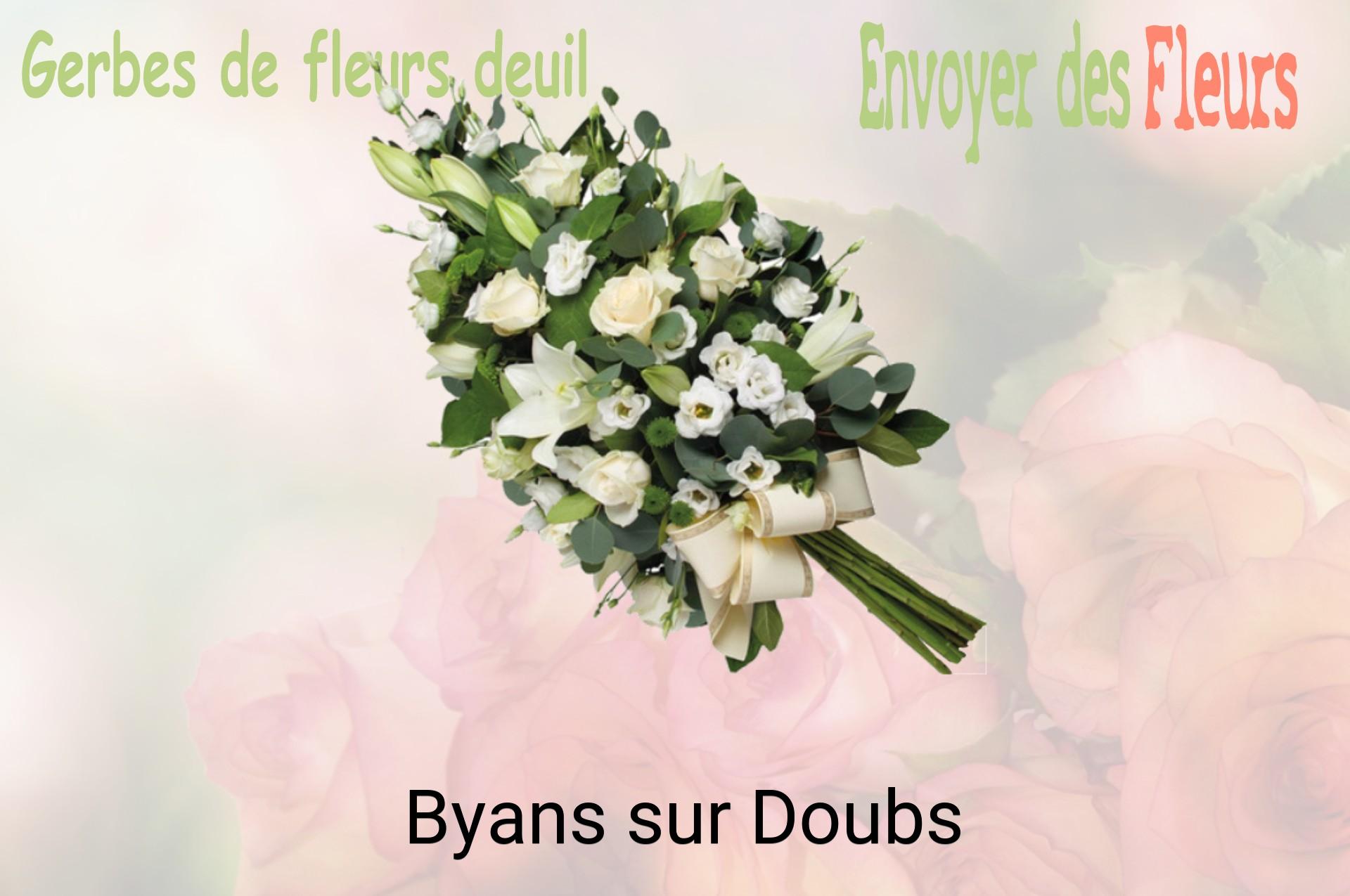 Gerbe de fleurs de deuil livrée à Byans-sur-Doubs